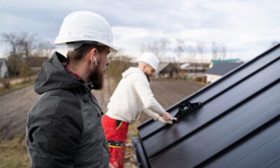 steel roof installation